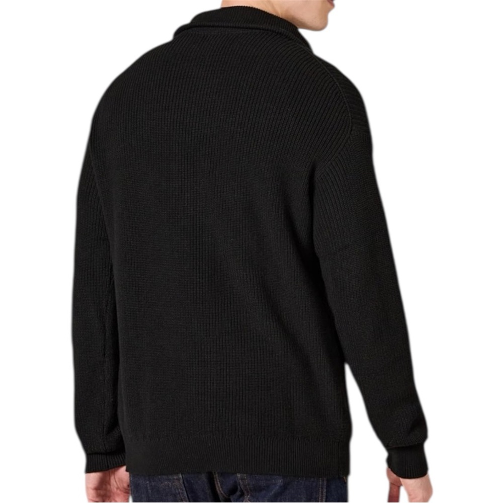 Amazon Essentials Mens Quarter-Zip Rib-Knit Relaxed-Fit Sweater Size Large - Picture 4 of 8